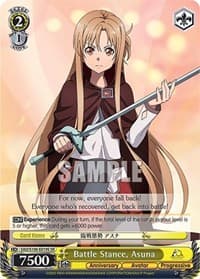 Battle Stance, Asuna (SR) - Sword Art Online Animation 10th Anniversary - Weiss Schwarz card