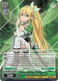 Bond Between Siblings, Leafa - Sword Art Online Animation 10th Anniversary - Weiss Schwarz card