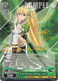 Bond Between Siblings, Leafa (SP) - Sword Art Online Animation 10th Anniversary - Weiss Schwarz card