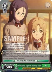 After School Together, Misumi & Asuna - Sword Art Online Animation 10th Anniversary - Weiss Schwarz card