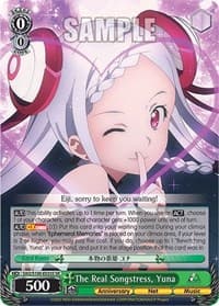 The Real Songstress, Yuna (SR) - Sword Art Online Animation 10th Anniversary - Weiss Schwarz card
