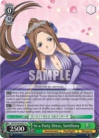 In a Party Dress, Sortiliena - Sword Art Online Animation 10th Anniversary - Weiss Schwarz card