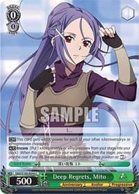Deep Regrets, Mito - Sword Art Online Animation 10th Anniversary - Weiss Schwarz card