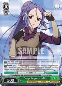 Deep Regrets, Mito (SR) - Sword Art Online Animation 10th Anniversary - Weiss Schwarz card