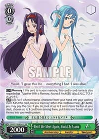 Until We Meet Again, Yuuki & Asuna (SR) - Sword Art Online Animation 10th Anniversary - Weiss Schwarz card