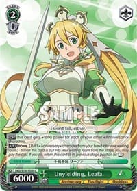 Unyielding, Leafa - Sword Art Online Animation 10th Anniversary - Weiss Schwarz card