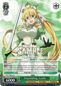 Unyielding, Leafa (SR) - Sword Art Online Animation 10th Anniversary - Weiss Schwarz card