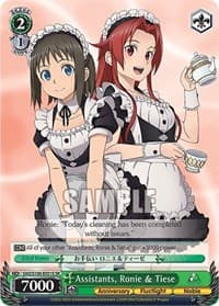 Assistants, Ronie & Tiese (SR) - Sword Art Online Animation 10th Anniversary - Weiss Schwarz card
