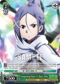 Conquering Floor 1's Boss, Mito - Sword Art Online Animation 10th Anniversary - Weiss Schwarz card