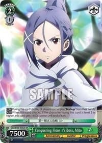 Conquering Floor 1's Boss, Mito (SR) - Sword Art Online Animation 10th Anniversary - Weiss Schwarz card