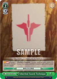 Inherited Sword Technique - Sword Art Online Animation 10th Anniversary - Weiss Schwarz card