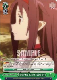 Inherited Sword Technique (SR) - Sword Art Online Animation 10th Anniversary - Weiss Schwarz card