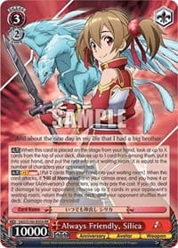 Always Friendly, Silica - Sword Art Online Animation 10th Anniversary - Weiss Schwarz card