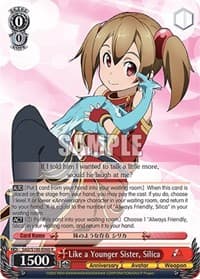 Like a Younger Sister, Silica - Sword Art Online Animation 10th Anniversary - Weiss Schwarz card