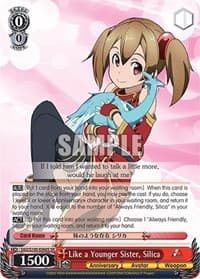 Like a Younger Sister, Silica (SR) - Sword Art Online Animation 10th Anniversary - Weiss Schwarz card