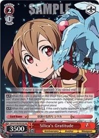 Silica's Gratitude (SR) - Sword Art Online Animation 10th Anniversary - Weiss Schwarz card