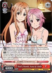 Heart's Warmth, Asuna & Lisbeth - Sword Art Online Animation 10th Anniversary - Weiss Schwarz card
