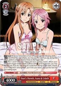 Heart's Warmth, Asuna & Lisbeth (SR) - Sword Art Online Animation 10th Anniversary - Weiss Schwarz card