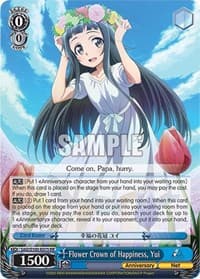Flower Crown of Happiness, Yui - Sword Art Online Animation 10th Anniversary - Weiss Schwarz card