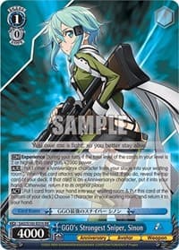 GGO's Strongest Sniper, Sinon - Sword Art Online Animation 10th Anniversary - Weiss Schwarz card