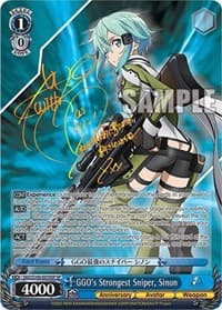 GGO's Strongest Sniper, Sinon (SP) - Sword Art Online Animation 10th Anniversary - Weiss Schwarz card