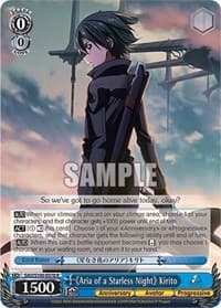 "Aria of a Starless Night" Kirito - Sword Art Online Animation 10th Anniversary - Weiss Schwarz card