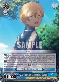 2.5 Years of Memories, Eugeo (SR) - Sword Art Online Animation 10th Anniversary - Weiss Schwarz card