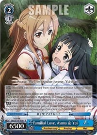 Familial Love, Asuna & Yui - Sword Art Online Animation 10th Anniversary - Weiss Schwarz card