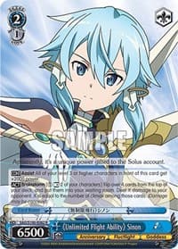 "Unlimited Flight Ability" Sinon - Sword Art Online Animation 10th Anniversary - Weiss Schwarz card