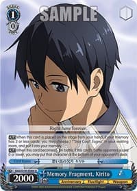 Memory Fragment, Kirito - Sword Art Online Animation 10th Anniversary - Weiss Schwarz card