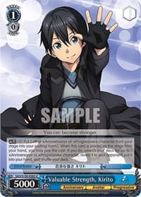 Valuable Strength, Kirito - Sword Art Online Animation 10th Anniversary - Weiss Schwarz card