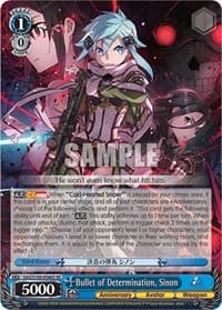 Bullet of Determination, Sinon (SR) - Sword Art Online Animation 10th Anniversary - Weiss Schwarz card