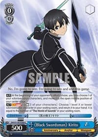 "Black Swordsman" Kirito - Sword Art Online Animation 10th Anniversary - Weiss Schwarz card