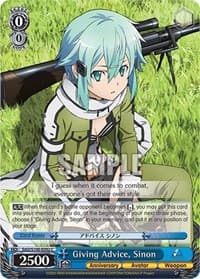 Giving Advice, Sinon - Sword Art Online Animation 10th Anniversary - Weiss Schwarz card