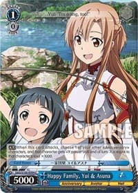 Happy Family, Asuna & Yui - Sword Art Online Animation 10th Anniversary - Weiss Schwarz card