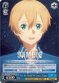 For the World He Loves, Eugeo (SR) - Sword Art Online Animation 10th Anniversary - Weiss Schwarz card