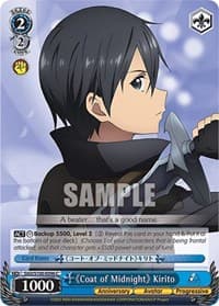 "Coat of Midnight" Kirito - Sword Art Online Animation 10th Anniversary - Weiss Schwarz card