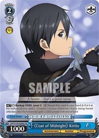 "Coat of Midnight" Kirito (SR) - Sword Art Online Animation 10th Anniversary - Weiss Schwarz card