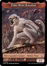 First Mate Ragavan // Phyrexian Saproling Double-Sided Token - March of the Machine - Magic: The Gathering card