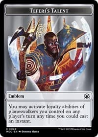 Emblem - Teferi's Talent // Phyrexian Myr Double-Sided Token - Commander: March of the Machine - Magic: The Gathering card