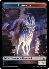 Elemental (0009) // Vampire Double-Sided Token - March of the Machine - Magic: The Gathering card