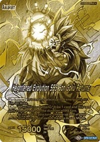 Son Goku // Heightened Evolution SS3 Son Goku Returns (Championship 2023 Golden Card Vol.1) - Tournament Promotion Cards - Dragon Ball Super: Masters card