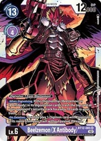 Beelzemon (X Antibody) - Across Time - Digimon Card Game card