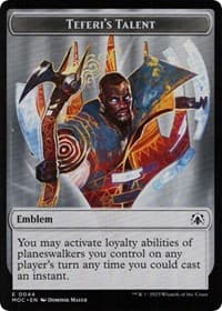 Emblem - Teferi's Talent - Commander: March of the Machine - Magic: The Gathering card