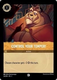 Control Your Temper! - The First Chapter - Disney Lorcana card
