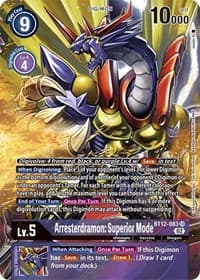 Arresterdramon: Superior Mode (Alternate Art) - Across Time - Digimon Card Game card