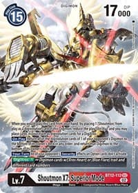 Shoutmon X7: Superior Mode (Alternate Art) - Across Time - Digimon Card Game card