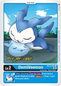DemiVeemon - Across Time Pre-Release Cards - Digimon Card Game card