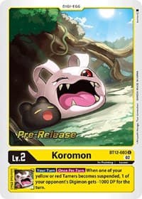 Koromon - Across Time Pre-Release Cards - Digimon Card Game card