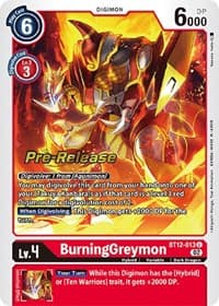 BurningGreymon - Across Time Pre-Release Cards - Digimon Card Game card